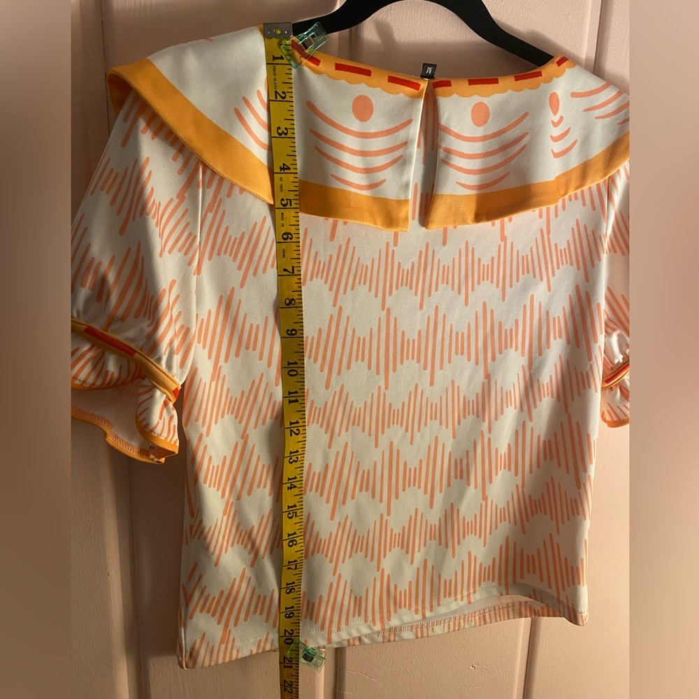 Delores Madrigal Orange and Cream Women's cosplay Top - Picture 2 of 3
